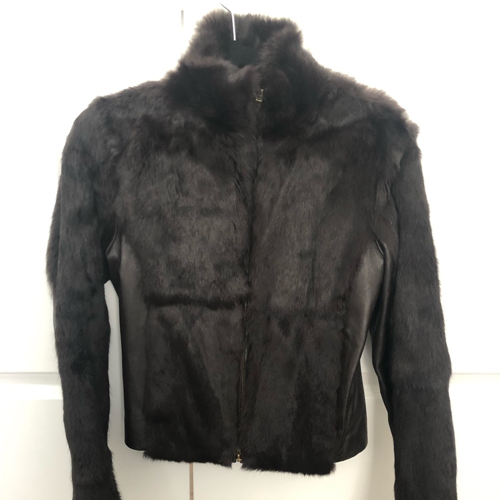 Like New Bebe Fur/Leather Jacket